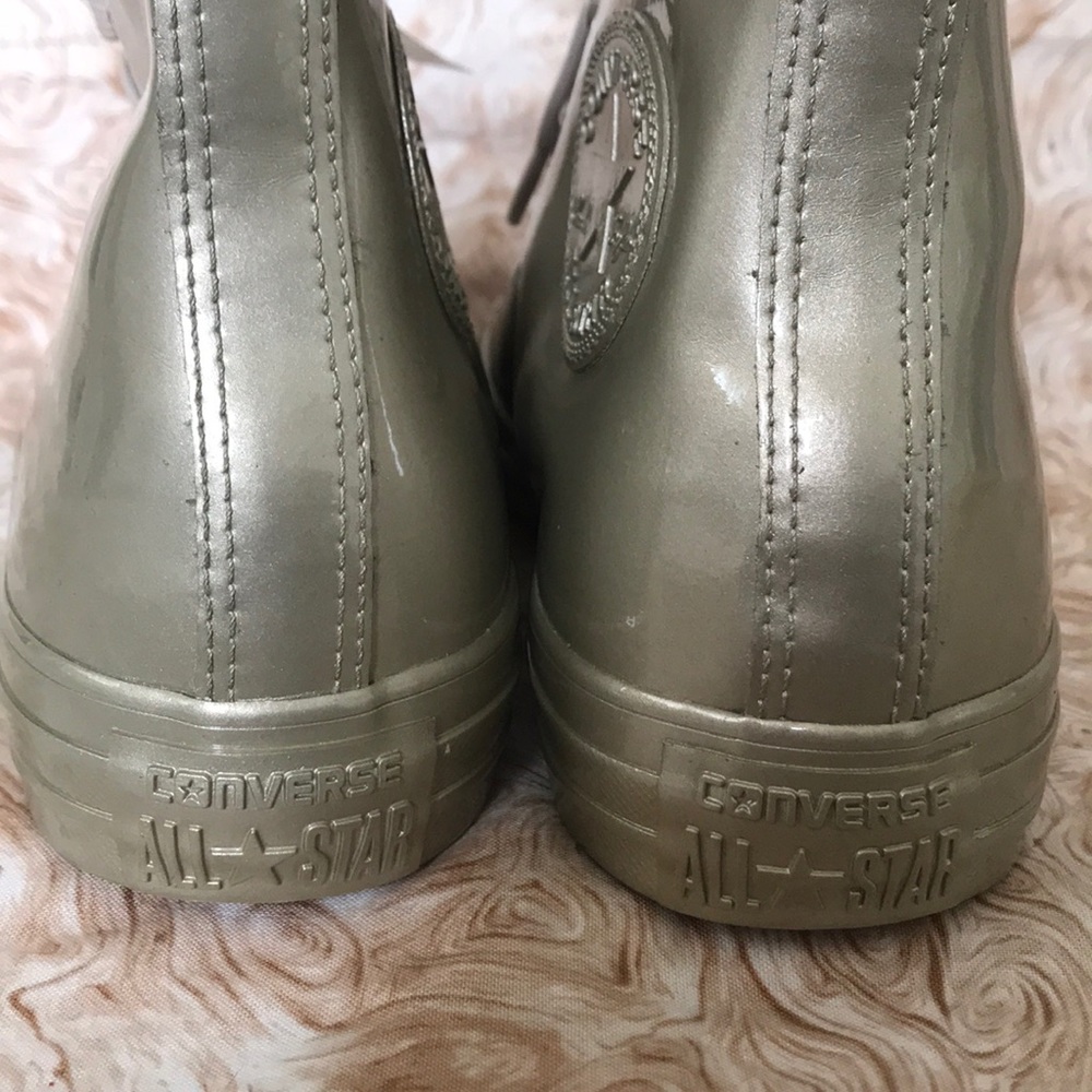 NEW golden hi-top converse - Picture 4 of 6